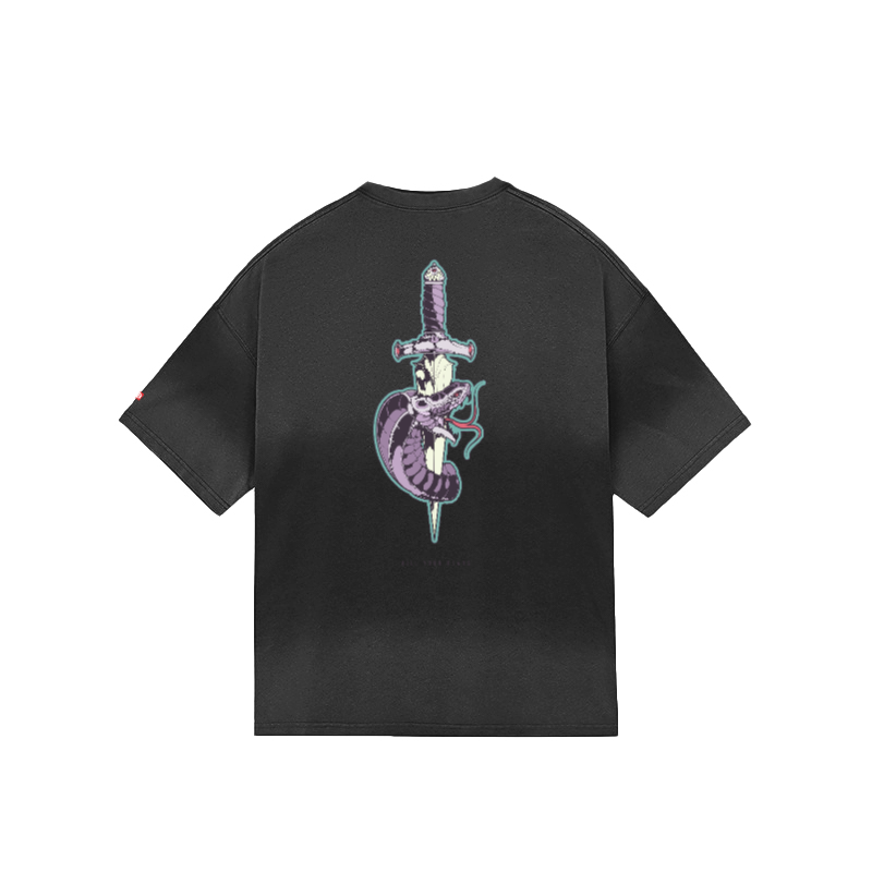 260GSM 100% Cotton Washed Vintage Tie-dye Oversized T-shirt