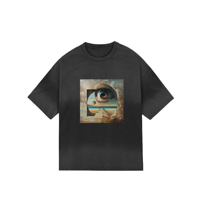 260GSM 100% Cotton Washed Vintage Tie-dye Oversized T-shirt