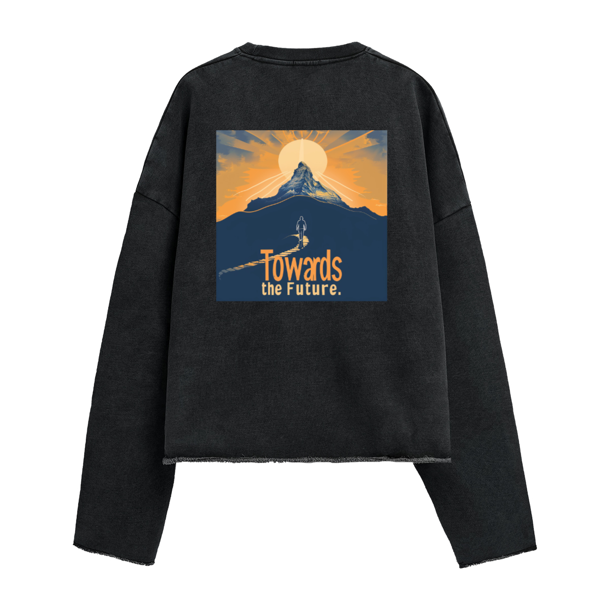 440GSM Unisex Washed Cropped Sweatshirt