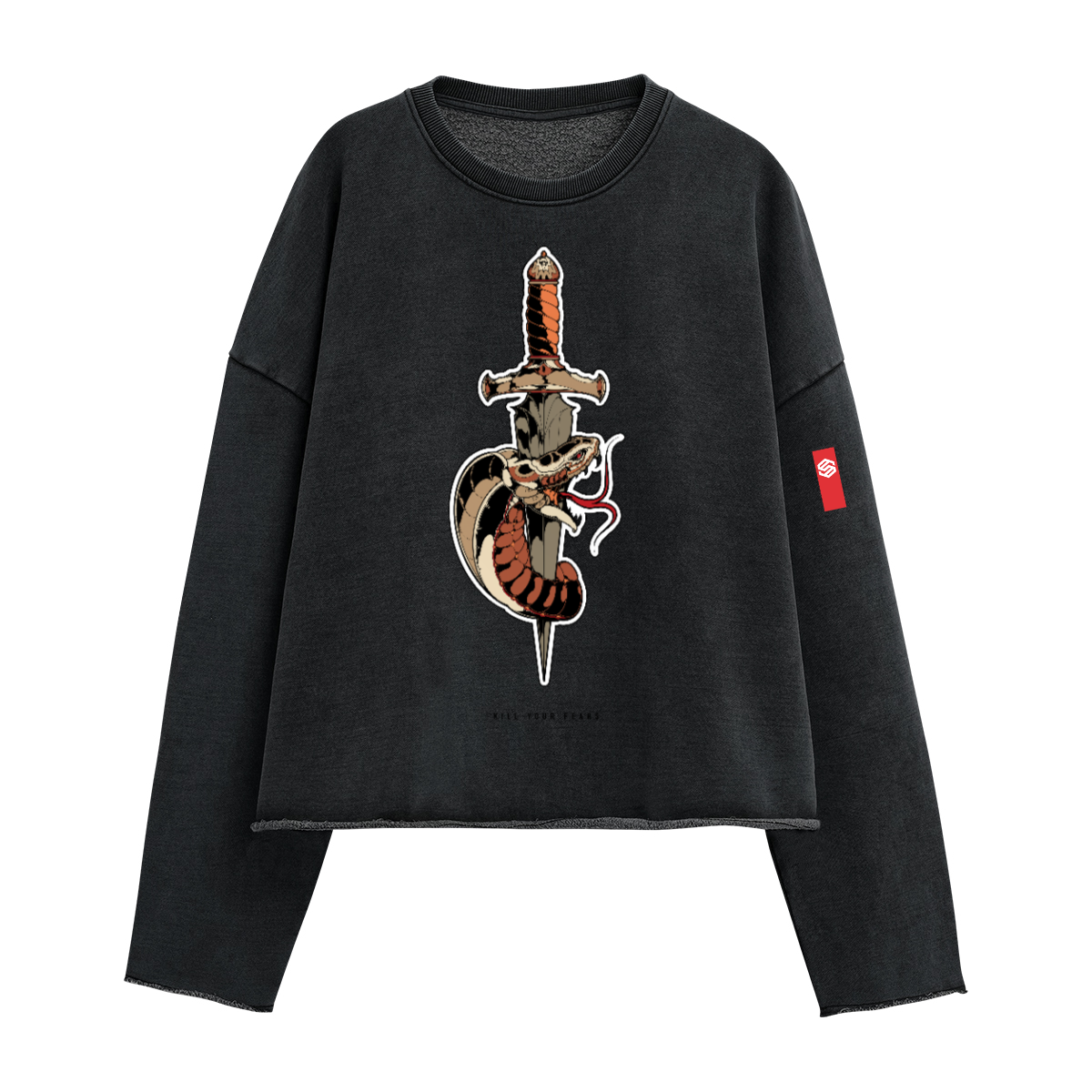 440GSM Unisex Washed Cropped Sweatshirt