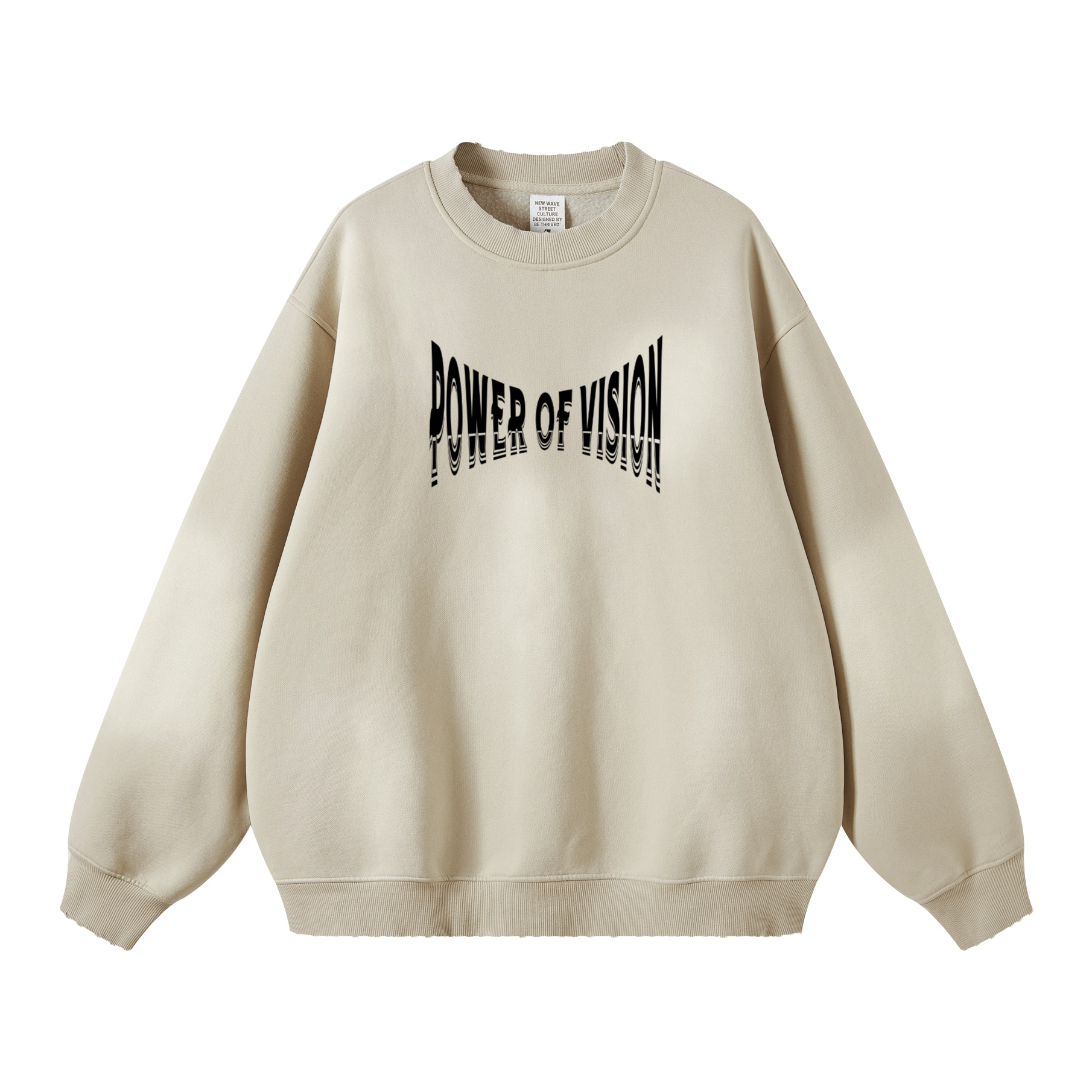 Round Neck Washed Distressed Ombre Heavyweight Sweatshirt (440GSM)