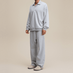 Men’s Half-Placket Polo Collar Sweatshirt