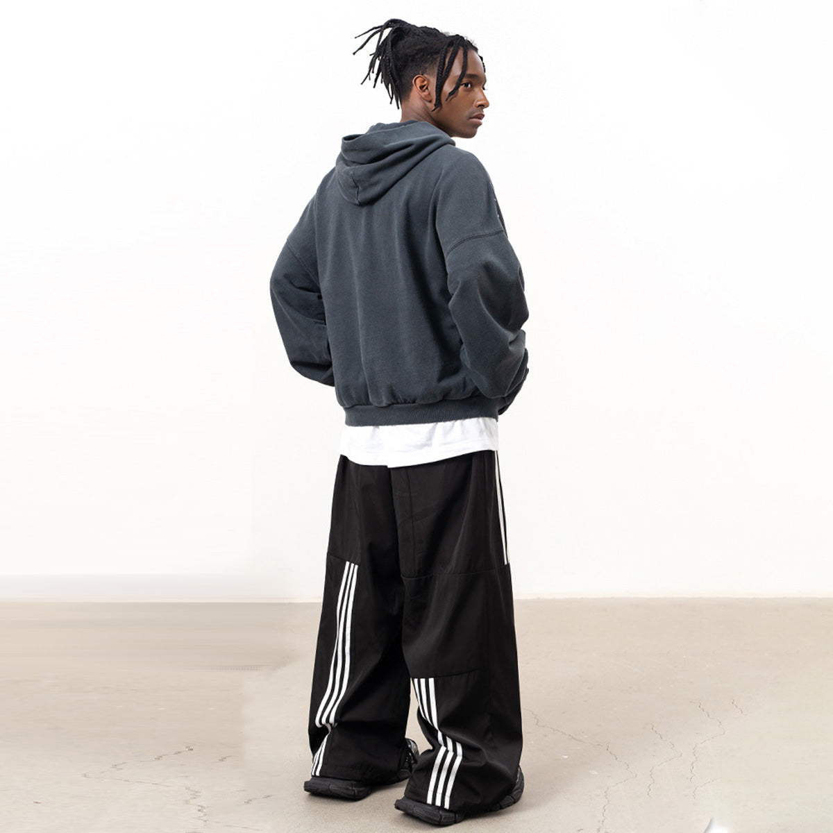 Reverse Pocket Distressed Unisex Hoodie