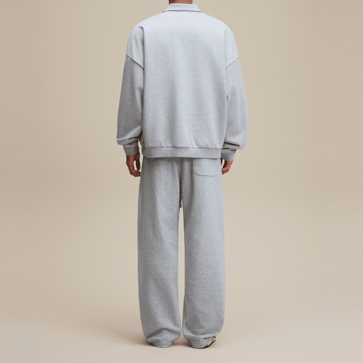 Men’s Half-Placket Polo Collar Sweatshirt