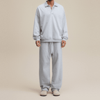Men’s Half-Placket Polo Collar Sweatshirt