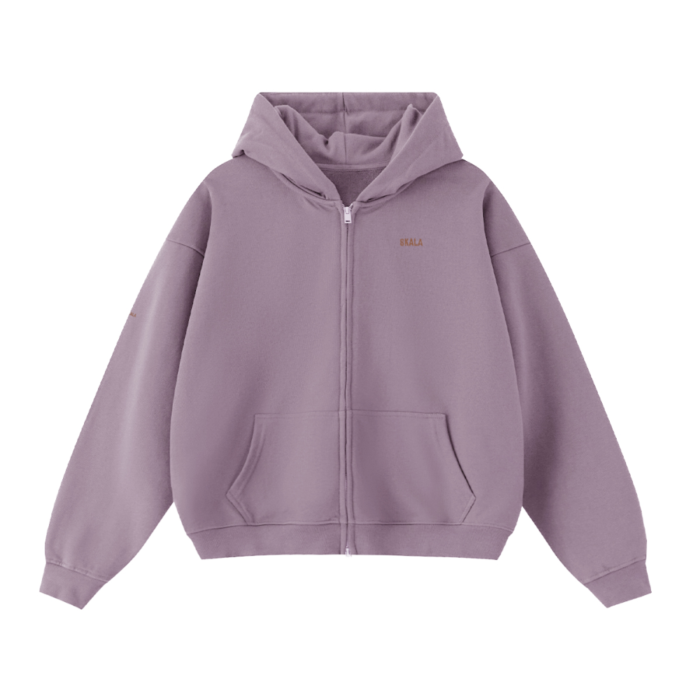 Unisex Cropped Double-Zip Hoodie (460 GSM)
