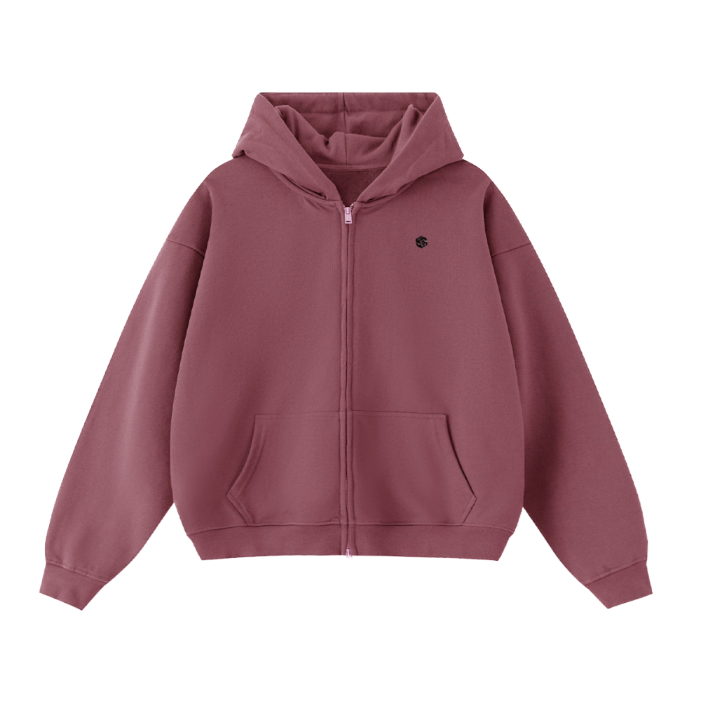 Unisex Cropped Double-Zip Hoodie (460 GSM)