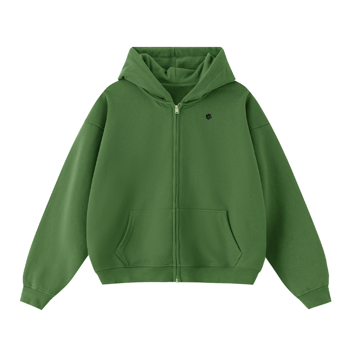 Unisex Cropped Double-Zip Hoodie (460 GSM)