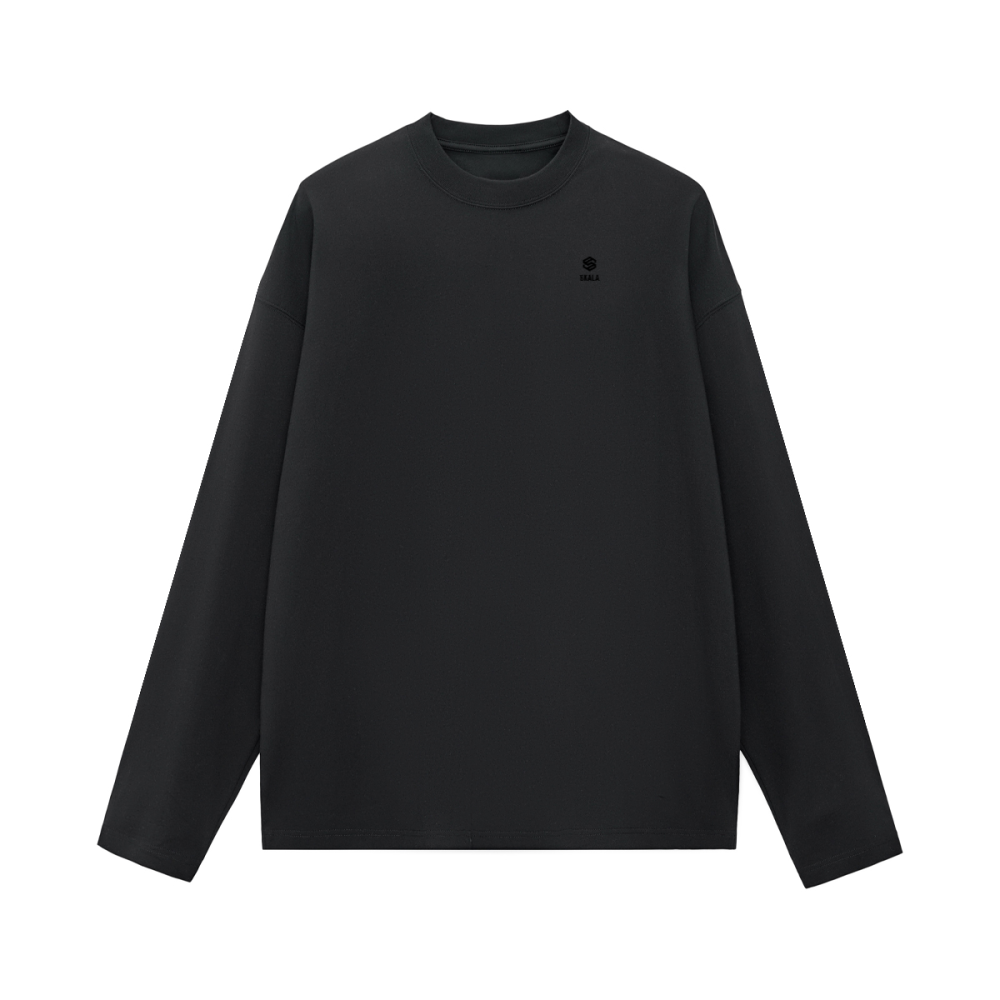 Unisex 100% Cotton Solid Color Long Sleeve T-shirt（280GSM）