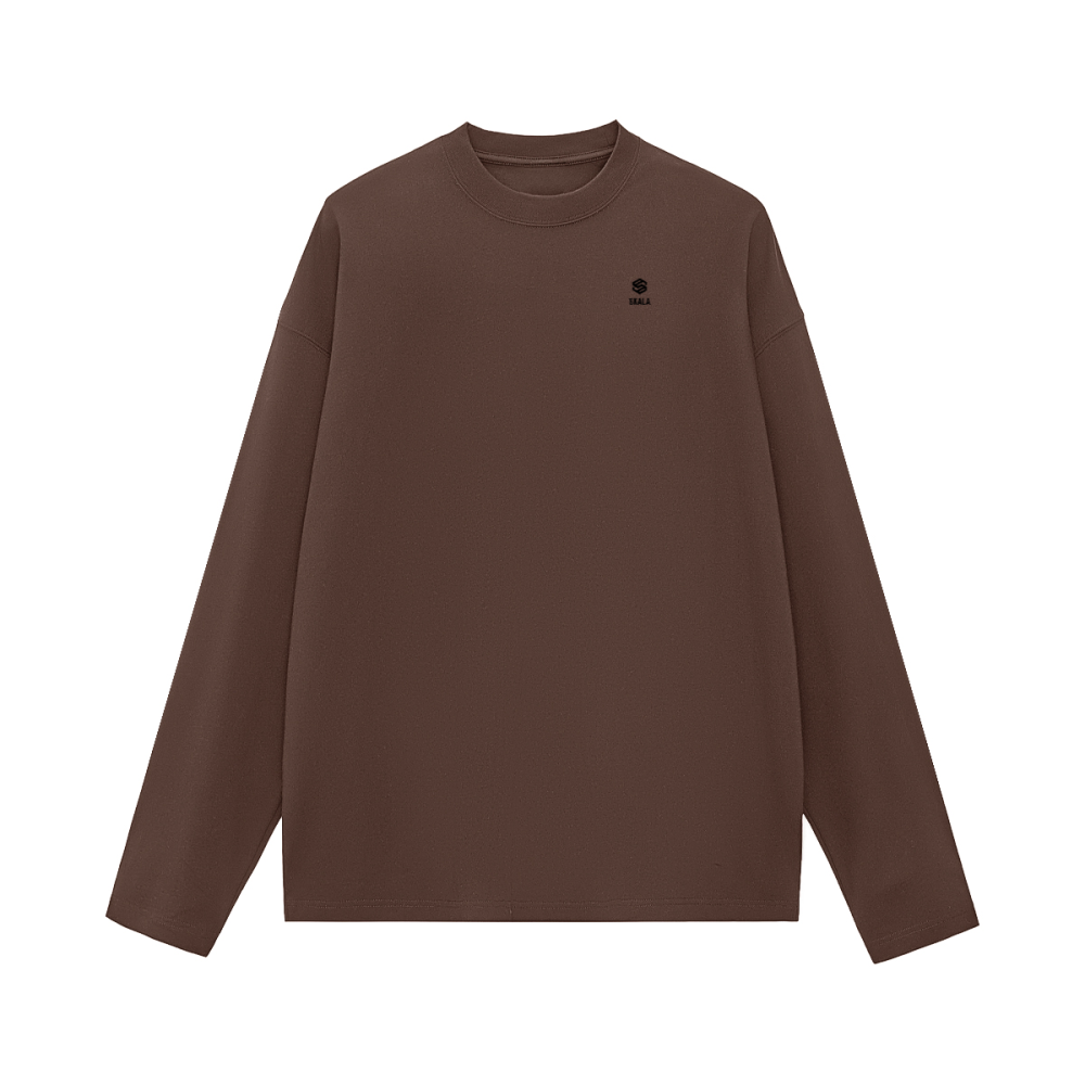Unisex 100% Cotton Solid Color Long Sleeve T-shirt（280GSM）