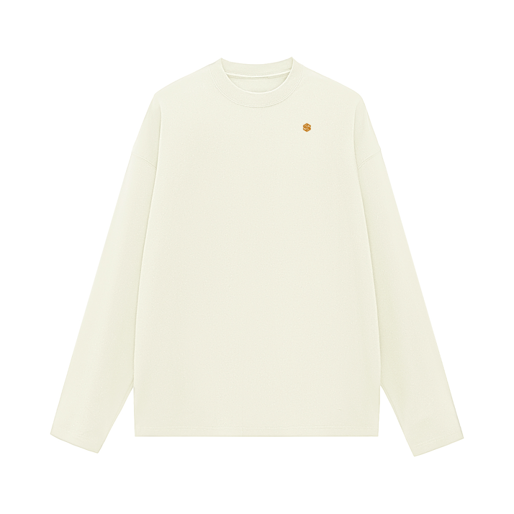 Unisex 100% Cotton Solid Color Long Sleeve T-shirt