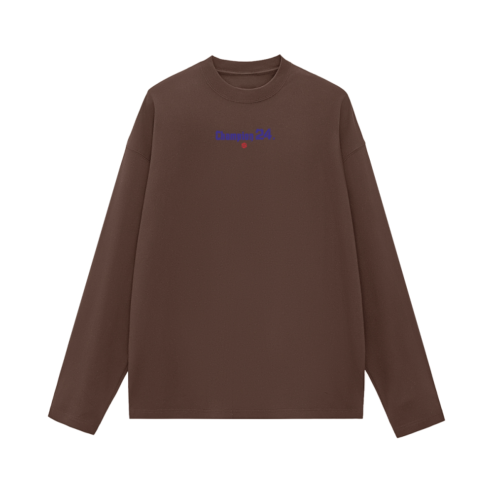 Unisex 100% Cotton Solid Color Long Sleeve T-shirt（280GSM）