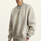 Round Neck Washed Distressed Ombre Heavyweight Sweatshirt(440GSM)