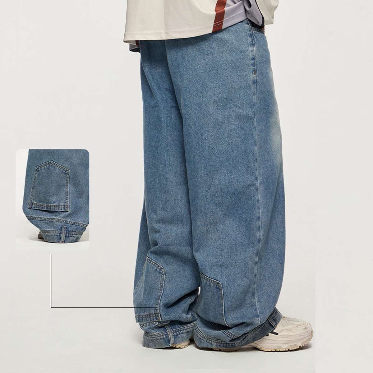 2024 Mirror Wide-leg Jeans