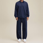 Men’s Half-Placket Polo Collar Sweatshirt