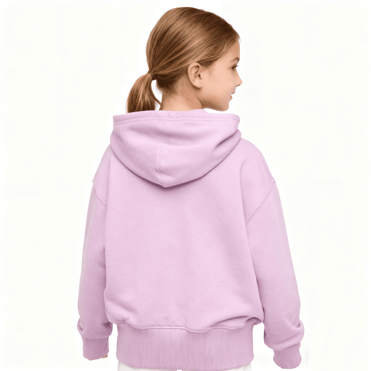 Kids’ Pink French Terry Crewneck Sweatshirt（405GSM）