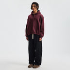 Unisex Boxy Cropped Fleece Zip-up Hoodie(380GSM)