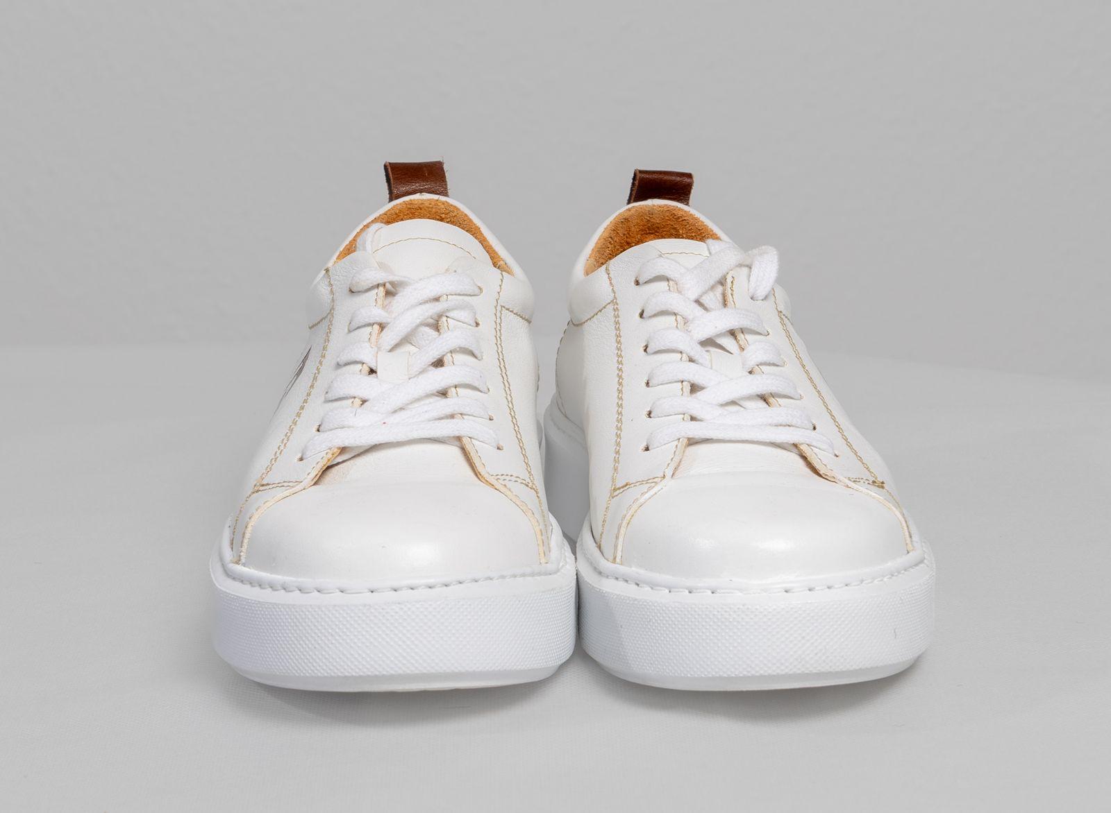 Premium White Leather Sneakers